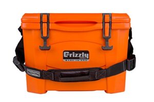 grizzly 15 cooler, orange, g15, 15 qt