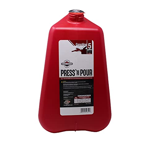 GARAGE BOSS GB351 Briggs and Stratton Press 'N Pour Gas Can, 5 gallon, Red