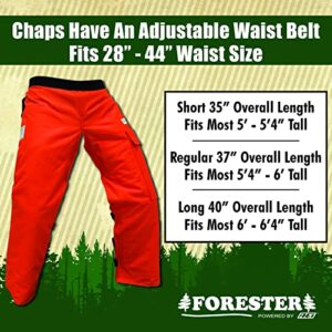 FORESTER Chainsaw Chaps For Men - Adjustable Belt - Chain Saw Chaps For Men, Apron Style W/Pocket, Chainsaw Safety Equipment, Chainsaw Safety Gear, Chainsaw Safety Chaps For Weed Eater