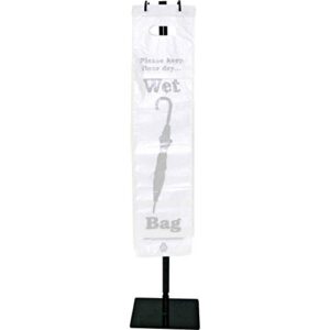 tatco wet umbrella stand, 10 width x 40 height, powder coated steel, black (57019)