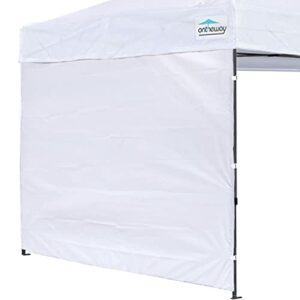 ontheway sunwall for 10×10 pop up canopy, instant canopy tent sidewall, 1 pack sidewall only (white)