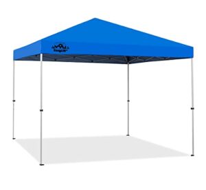 yoli taos easylift 100 10’x10’ instant pop-up canopy tent with carry bag, blue