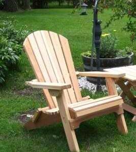 Kilmer Creek Folding Natural Cedar Adirondack Chair, Amish Crafted