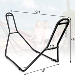 HAPPYGRILL Hammock Stand Adjustable 9 to 12 Feet Long Hammock Frame for Indoor Outdoor Patio Backyard