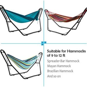 HAPPYGRILL Hammock Stand Adjustable 9 to 12 Feet Long Hammock Frame for Indoor Outdoor Patio Backyard