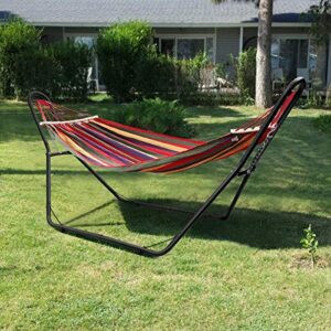 HAPPYGRILL Hammock Stand Adjustable 9 to 12 Feet Long Hammock Frame for Indoor Outdoor Patio Backyard