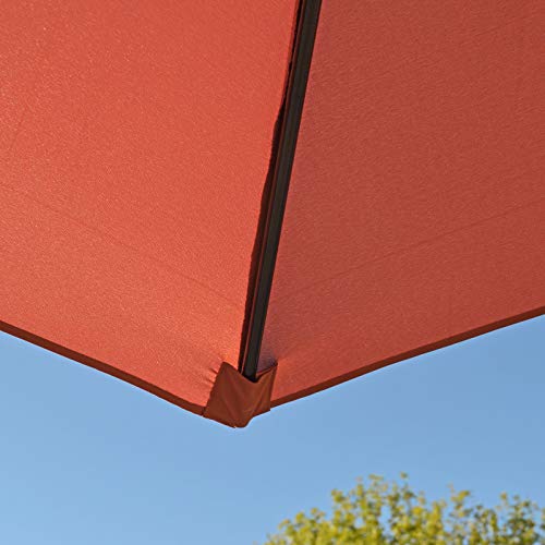 Westcharm Patio Umbrella Outdoor Table Umbrella with 6 Sturdy Ribs and Crank 6.5 ft, Orange Umbrella