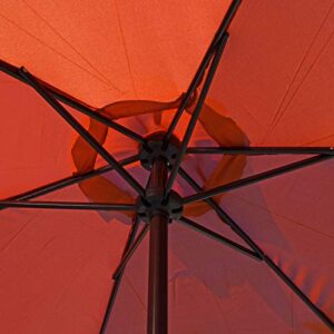 Westcharm Patio Umbrella Outdoor Table Umbrella with 6 Sturdy Ribs and Crank 6.5 ft, Orange Umbrella