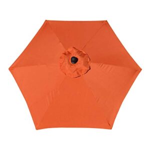 Westcharm Patio Umbrella Outdoor Table Umbrella with 6 Sturdy Ribs and Crank 6.5 ft, Orange Umbrella