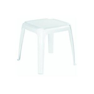 adams 8115-48-3700 square stacking table, white