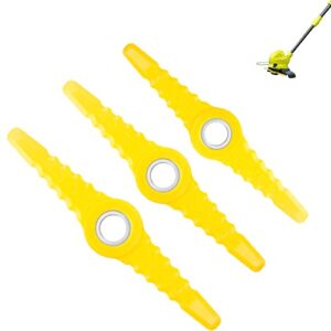 sb601rb-3pack replacement blade sharp blade, replacement blades, weed wacker blades compatible with electric/trimmer/edger blade for sb600e, sb601e & sb602e, yellow