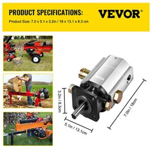 Bestauto Hydraulic Wood Splitter Pump 3000 PSI 2 Stage Log Splitter Pump 13 GPM, Hydraulic Gear Pump 3600 RPM Aluminum Log Splitter Pumps 1/8" Keyed Shaft for Gas Log Splitters/Hydraulic Power Units