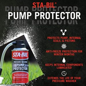 STA-BIL Pump Protector - Protects Pressure Washer Pumps and Other Internal Components During Storage, Next Gen Anti-Freeze and Lubricant Formula, 4oz (22007) , Red