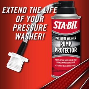 STA-BIL Pump Protector - Protects Pressure Washer Pumps and Other Internal Components During Storage, Next Gen Anti-Freeze and Lubricant Formula, 4oz (22007) , Red