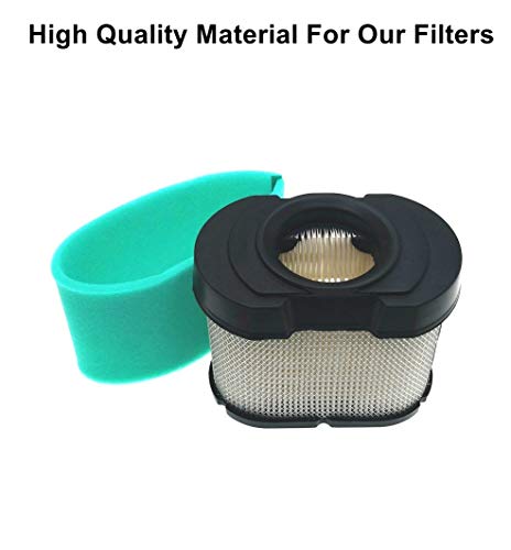 MOWFILL 2 Pack 792105 Air Filter Replace for Briggs Stratton 276890, 4233, 5405, 5405H, 5405K, 593240, 798748 OEM Air Cleaner Cartridge with 792303 Pre Filter Fits Lawn Mower Air Cleaner Element