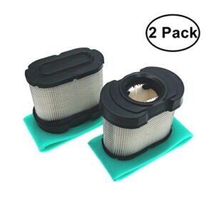 MOWFILL 2 Pack 792105 Air Filter Replace for Briggs Stratton 276890, 4233, 5405, 5405H, 5405K, 593240, 798748 OEM Air Cleaner Cartridge with 792303 Pre Filter Fits Lawn Mower Air Cleaner Element