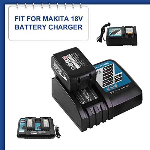 Dosctt 2 Packs 18 Volt 3.0Ah BL1830B Replacement Battery Compatible with Makita 18V Battery Lithium BL1815 BL1820 BL1830 BL1840 BL1850 BL1860 LXT-400