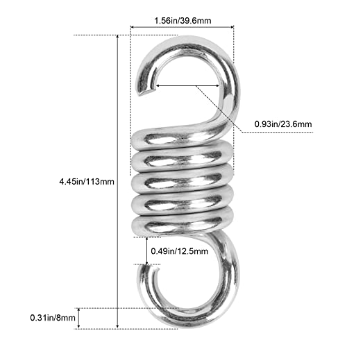 Heavy Duty Spring for Hammock Swing Chair Hanging Porch Suspension Hook,880lbs Weight Capacity