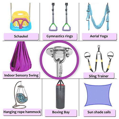 Dadoudou Sensory Swing Indoor, Swing Hammock Chair for Kids with Special Needs, Autism, ADHD, SPD, Aspergers, Sensory Integration, Snuggle Cuddle Pod Therapy Swing with Hardware Included (Purple)