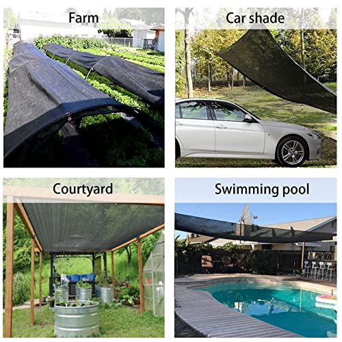 LOVE STORY 10FT x 20FT 55% Black Shade Cloth Sunblock Mesh Cover Taped Edge with Grommets, UV-Resistant,Sun Net for Pergola, Plants Greenhouse, Gardens, Patio, Canopy