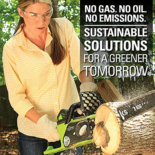 Greenworks 40V 16-Inch Cordless Chainsaw, 4AH Battery and a Charger Included
