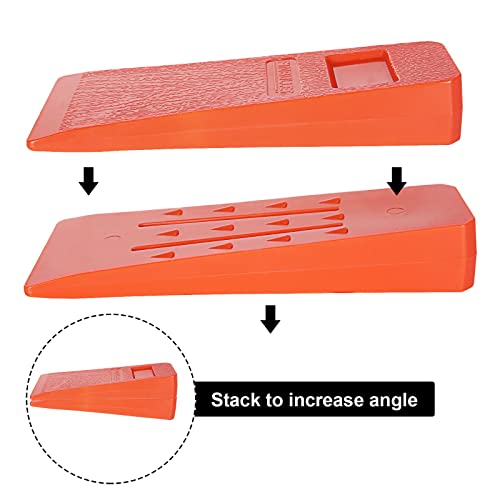 DAJAVE 6 Pack Tree Felling Wedges, 6 Inch Felling Wedges with Spikes for Tree Cutting Safely, Tree Wedge Felling Kit for Chainsaw Tree Log Cutting