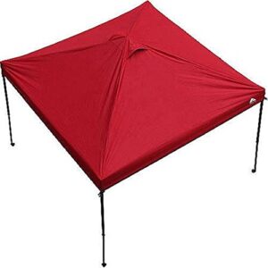 ozark trail 10′ x 10′ gazebo canopy top – red color (canopy top only). includes: (1) 10 feet x 10 feet canopy top only, and (1) carrying bag with handle and zipper. canopy frame is not included.