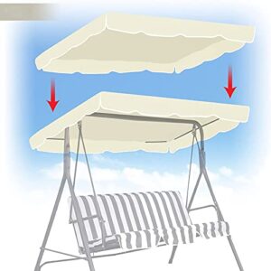 JHGF Patio Swing Canopy Waterproof Top Cover Set, Replacement for Chair Awning Glider All Weather Protection Outdoor Garden Furniture Covers, Red, Two-person seat142*120*18