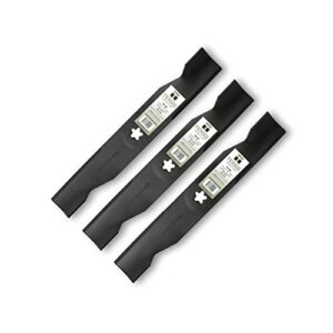 terre products, 3 pack high lift lawn mower blades, 48 inch deck, compatible with poulan, craftsman, husqvarna yth22v46, yth24v48, replacement for 180054, 173920, 532180054, 532173920