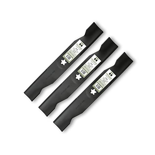 Terre Products, 3 Pack High Lift Lawn Mower Blades, 48 Inch Deck, Compatible with Poulan, Craftsman, Husqvarna YTH22V46, YTH24V48, Replacement for 180054, 173920, 532180054, 532173920