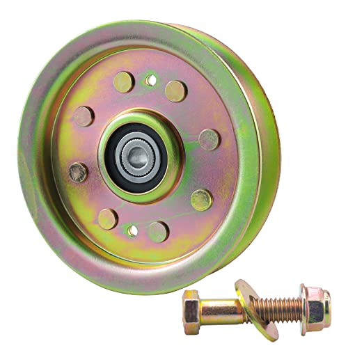 NICHEFLAG 753-08171 Idler Pulley kit is Compatible with Troy Bilt Pulley 753-08171 Cub Cadet, Cub Cadet 756-04129b Idler Pulley, 756-04129C, 956-04129, 956-04129B, Oregon 78-065