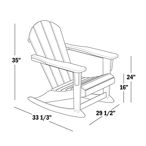 WestinTrends Malibu 3 Piece Outdoor Rocking Chair Set, All Weather Poly Lumber Porch Patio Adirondack Rocking Chair Set of 2 with Side Table, Turquoise