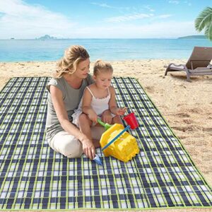 REDCAMP Extra Large Picnic Blanket Waterproof Sandproof, Durable Oxford Foldable Picnic Mat Outdoor Blanket for Lawn Park Beach Travel, Green 79"x77"
