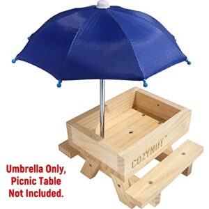 Replacement Mini Umbrella for COZYNUT Squirrel Feeder Picnic Table (Navy Blue)