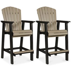 signature design by ashley fairen trail 30″ outdoor barstool, 2 count, black & brown