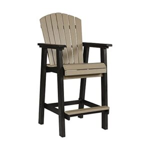 Signature Design by Ashley Fairen Trail 30" Outdoor Barstool, 2 Count, Black & Brown