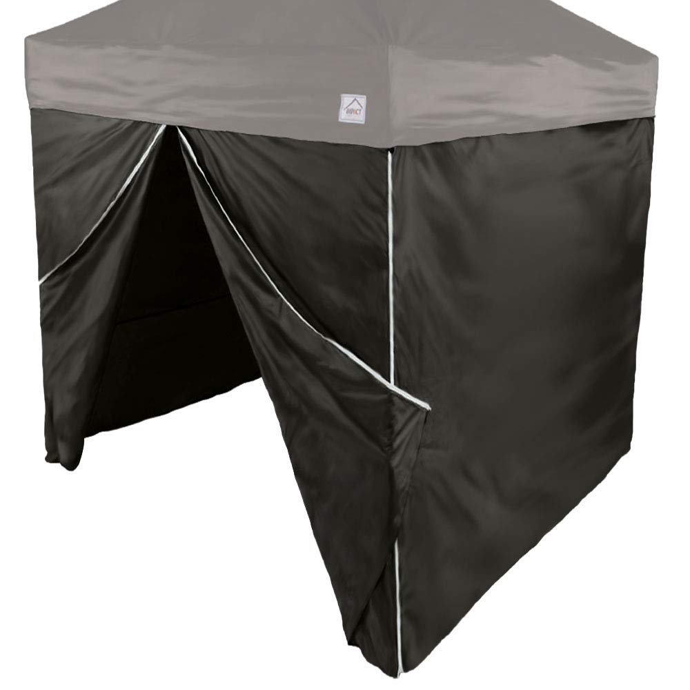 Impact Canopy 10-Foot Canopy Tent Wall Set, 1 Solid Sidewall and 1 Middle Zipper Sidewall Only, Black