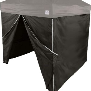 Impact Canopy 10-Foot Canopy Tent Wall Set, 1 Solid Sidewall and 1 Middle Zipper Sidewall Only, Black