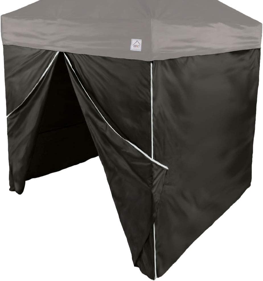 Impact Canopy 10-Foot Canopy Tent Wall Set, 1 Solid Sidewall and 1 Middle Zipper Sidewall Only, Black