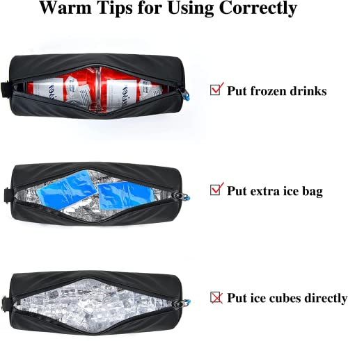 1Pcs Insulated Golf Cooler Bag, Portable Camping Cooler Case, Unisex Soft Beer Sleeve for Drinks/Bottled Water/Umbrella, for Daily Work/School/Travel/Hiking (1PCS)