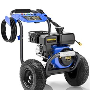 Gas Pressure Washer, ENGiNDOT 3400 PSI 2.6 GPM Gas Powered High Pressure Clean Machine with 212CC 7.0 OHV Engine, Soap Tank, 5 QC Nozzles, CARB Compliant - GPW3400