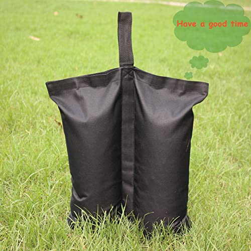 Heavy Duty 600D Gazebo Canopy Weights Bag, Tent Weights Bag for Legs, Sandbags for Pop Up Tent Gazebo Canopy Outdoor Sun Shelter Umbrella Pool Ladder (Black-6 Pack)