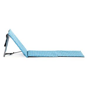 the lakeside collection folding sun lounger – portable fishing chair for beach or lawn
