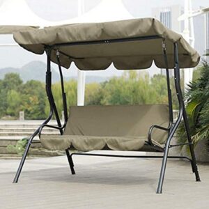 Patio Swing Canopy Cover Set,Swing Replacement Top Cover, Swing Cushion Cover for 3 Seater Swing Waterproof Sunproof Cover