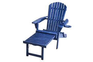 w home sw2005nv built-in ottoman adirondack chaise lounge chair, navy blue