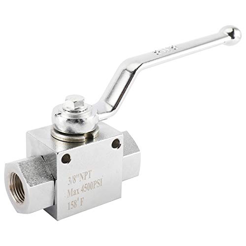 Toolly High Pressure Washer Ball Valve Kit, 3/8 Inch Quick Connect for Power Washer Hose, 4500 PSI