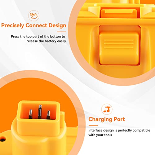 VINIDA 4000mAh Replacement for Dewalt 18V Battery DC9096 DC9099 DC9098 DW9099 DW9098 388683-12 651034-01 DE9039 DE9095 DE9096 DE9098 DW9096 DW9095 Batteries 2 Packs