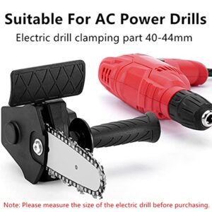 Electric Drill Convert to Chainsaw Electric Mini Chainsaw Tool Attachment Accessory Modification Tool Set Woodworking Cutting Tool Pruning Shears Chainsaw for Tree Trimming Wood Cutting hotlander_US