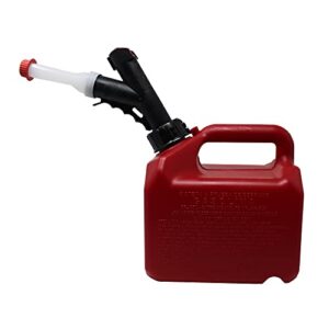 GARAGE BOSS GB310 Briggs and Stratton GarageBoss Press 'N Pour 1+ Gallon Gas Can, Red