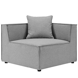 modway eei-4210-gry saybrook patio corner chair in gray